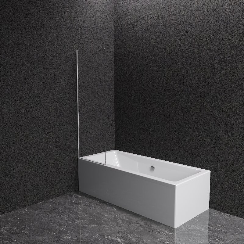 180 Degree Double Bathroom Tempered Glass Fixed Pivot Panel Tub Bathtub Shower Door Enclosure Folding Bath Shower Screen