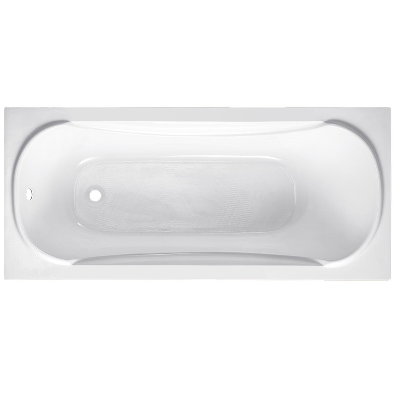 Square Shape White Black Modern Design Glossy Finishing Own Factory Interior  Built In Acrylic Bathtub 