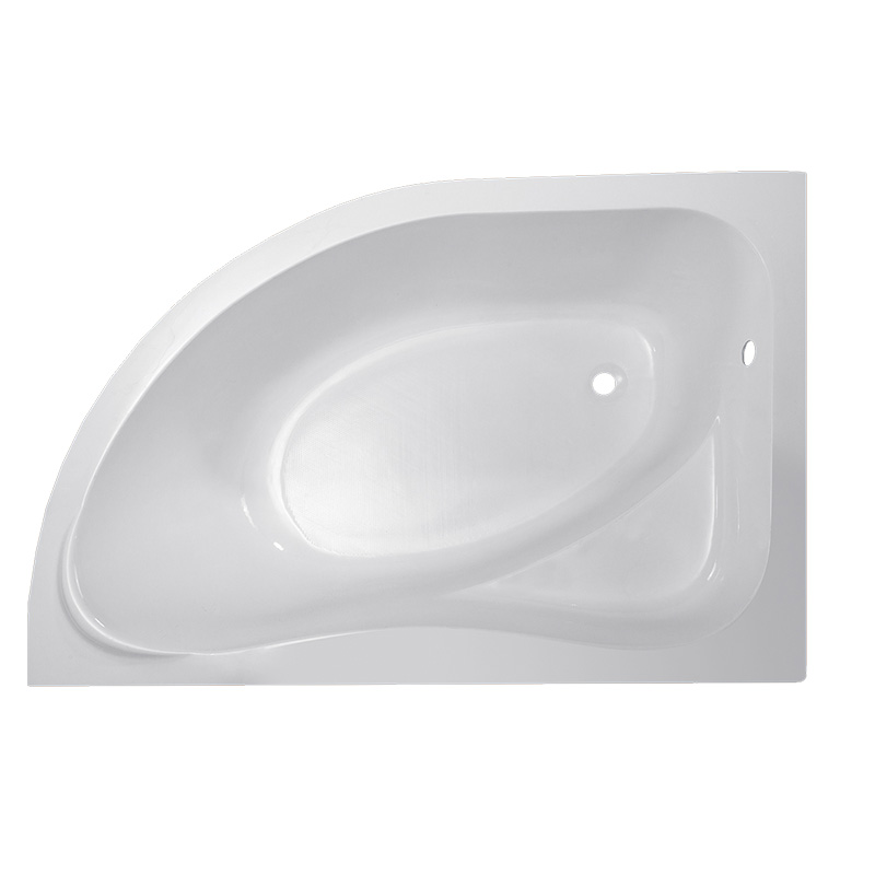 High Quality White Acrylic Corner Bathtub 1.7m Built-In Ergonomic Design for Ultimate Relaxation in Bathroom or Hotel