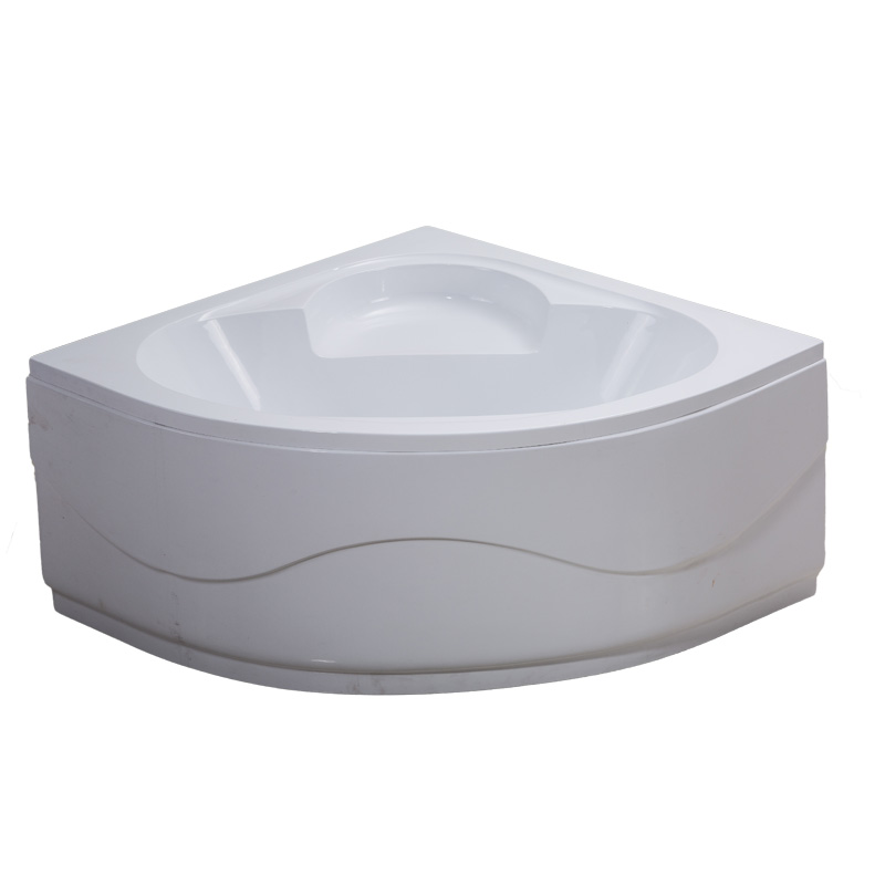 Bathroom Soaking Bathtub Modern Acrylic  Apron Corner Bath Tub for Family