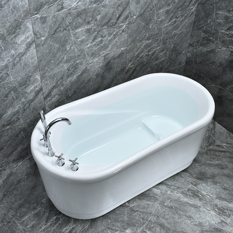 Bathroom Single Person Oval Free Standing Soaking Adult Acrylic  Bathtub