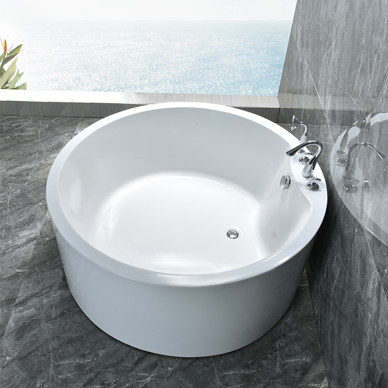 Acrylic Round Bathtub for Home and Hotel Use OEM ODM  Soaking Bathtub & Whirlpool