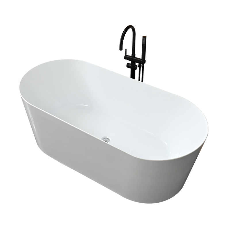 Modern Indoor Alone Acrylic Bath Whirlpools & Shower Faucets Freestanding Bathtub 