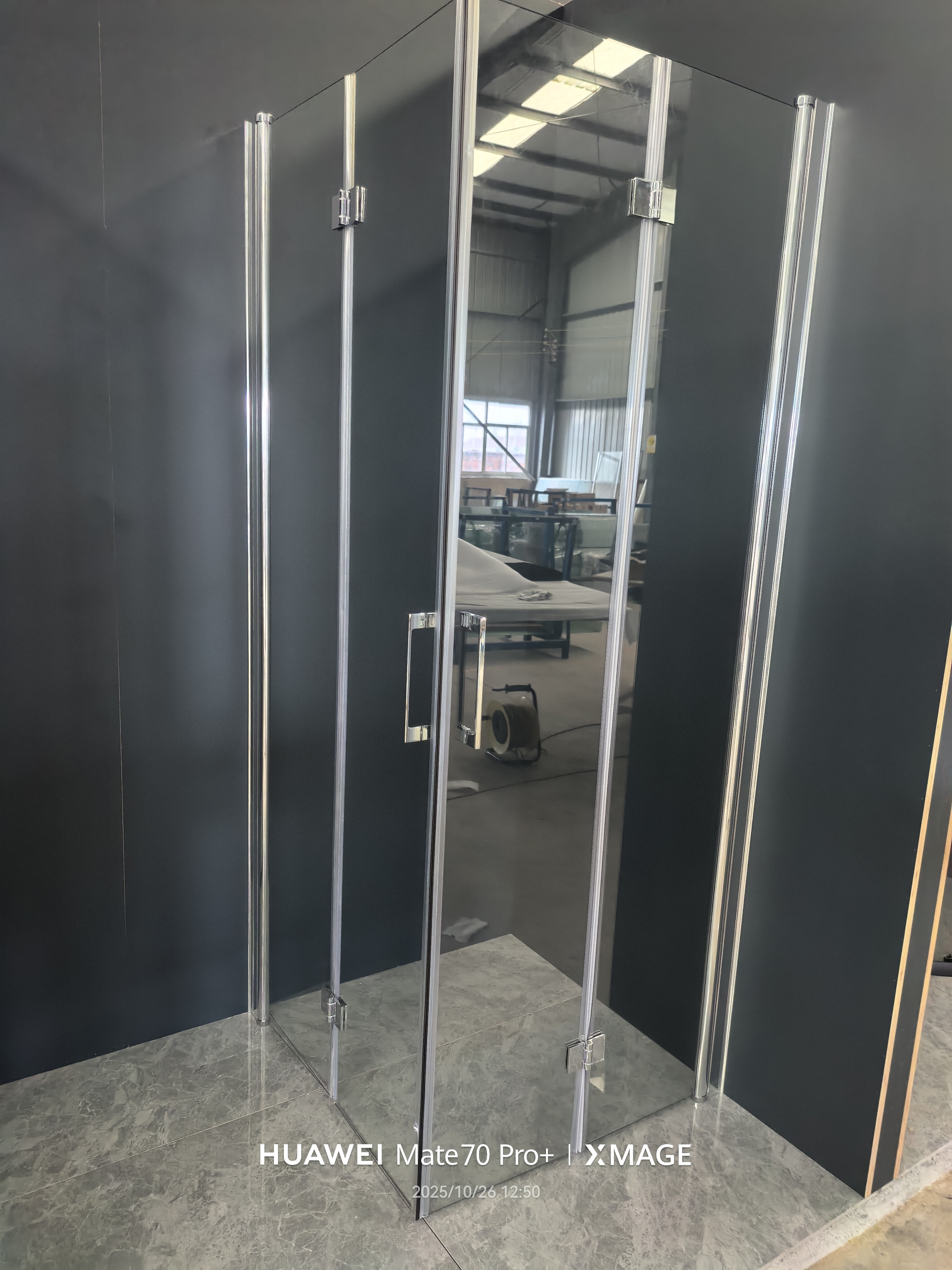 High Quality Modern Round Aluminum Bathroom Pivot Shower Door Frameless Tempered Glass Shower Room