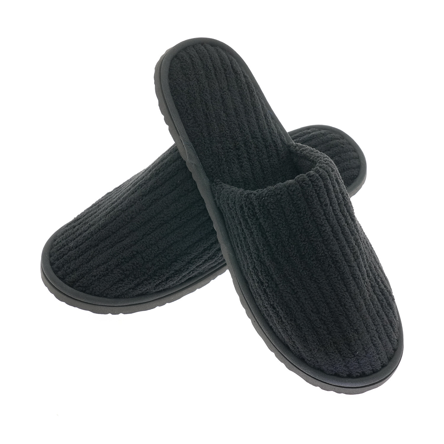 Ribbed Coral Velet Slippers