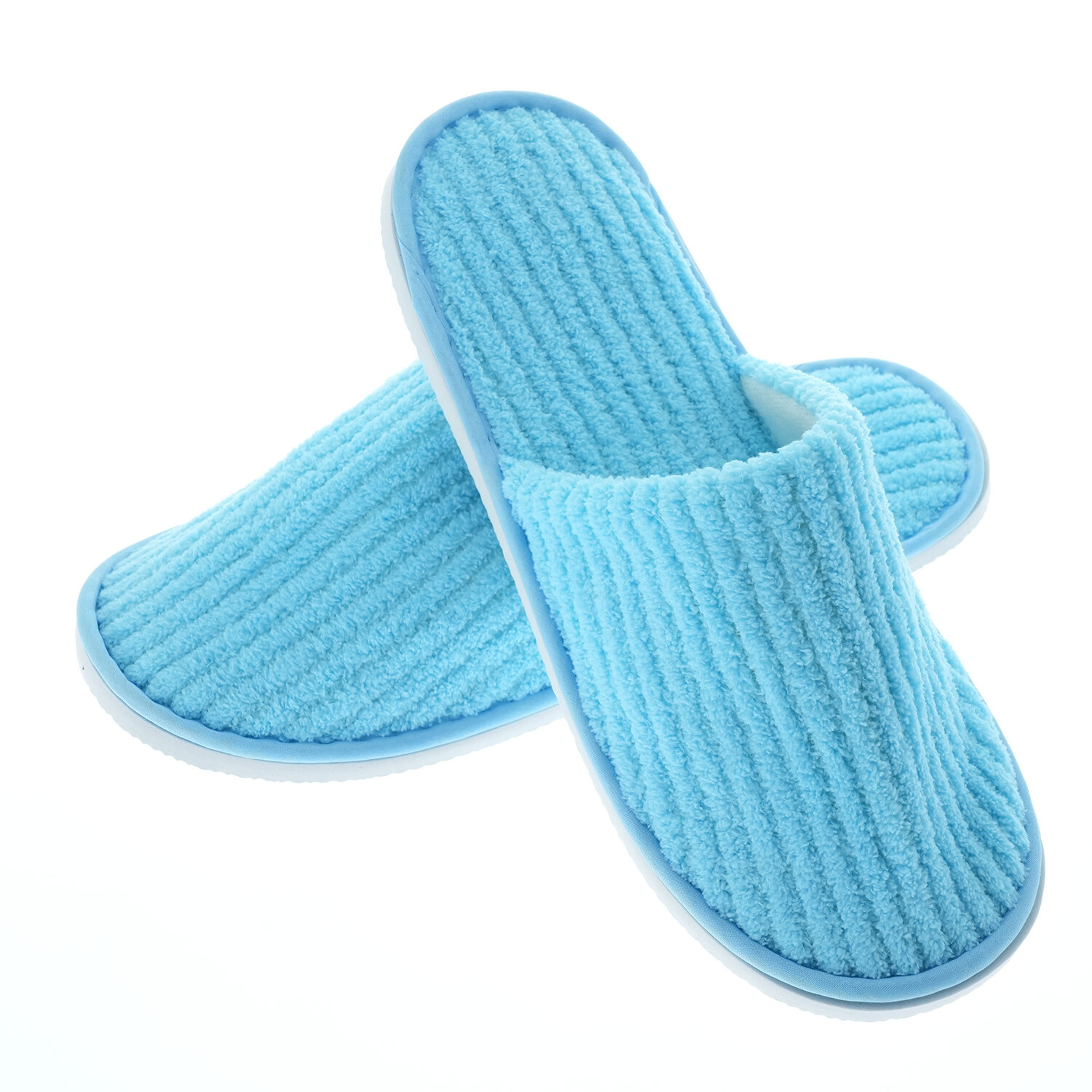 Ribbed Coral Velet Slippers