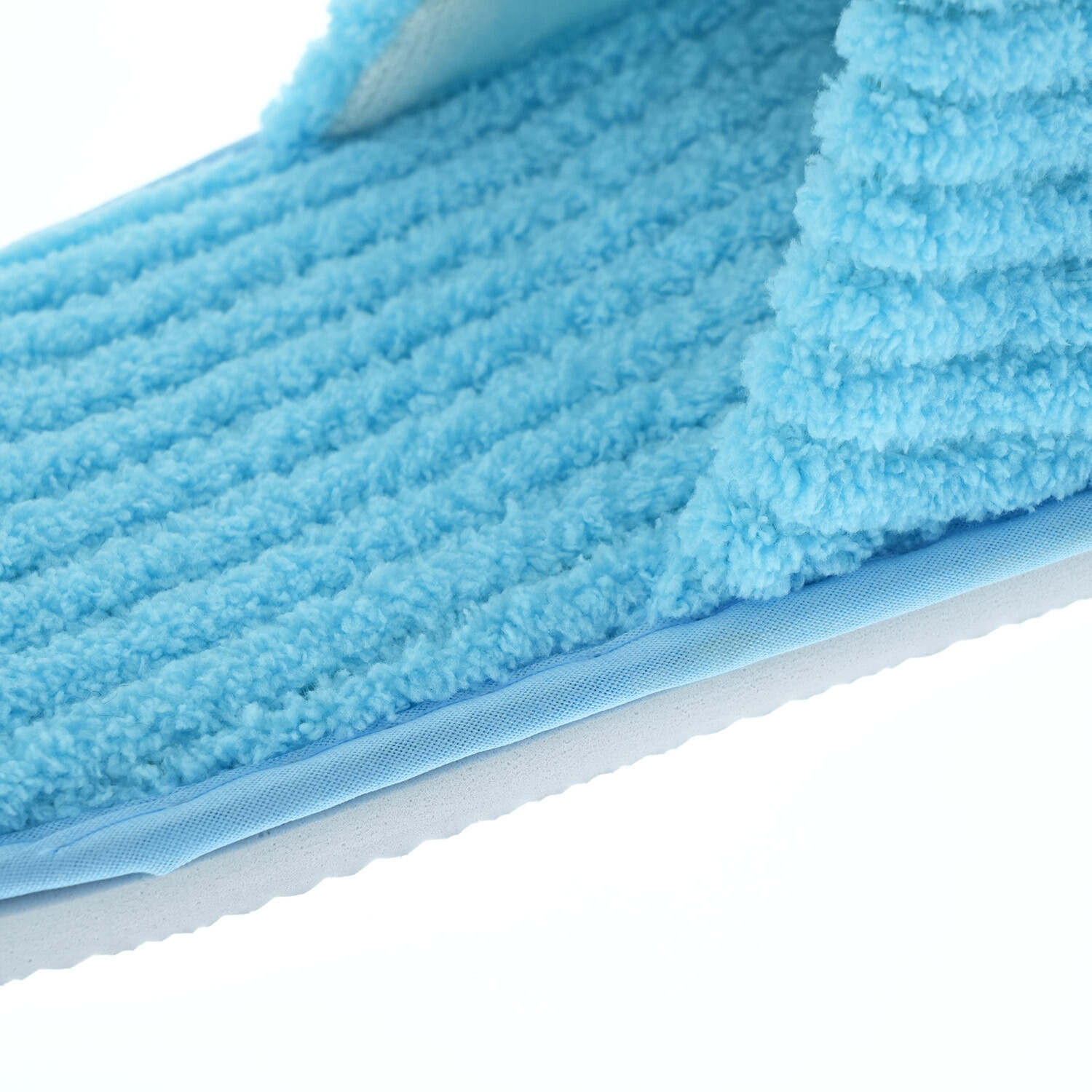 Ribbed Coral Velet Slippers