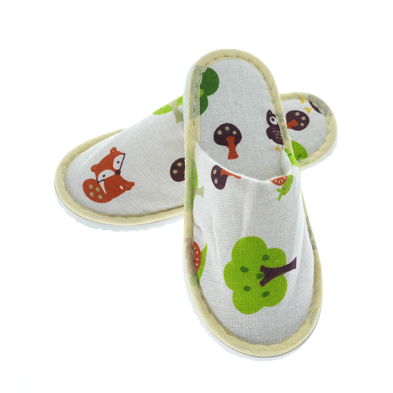Children's Printed Pattern Fabric Slippers
