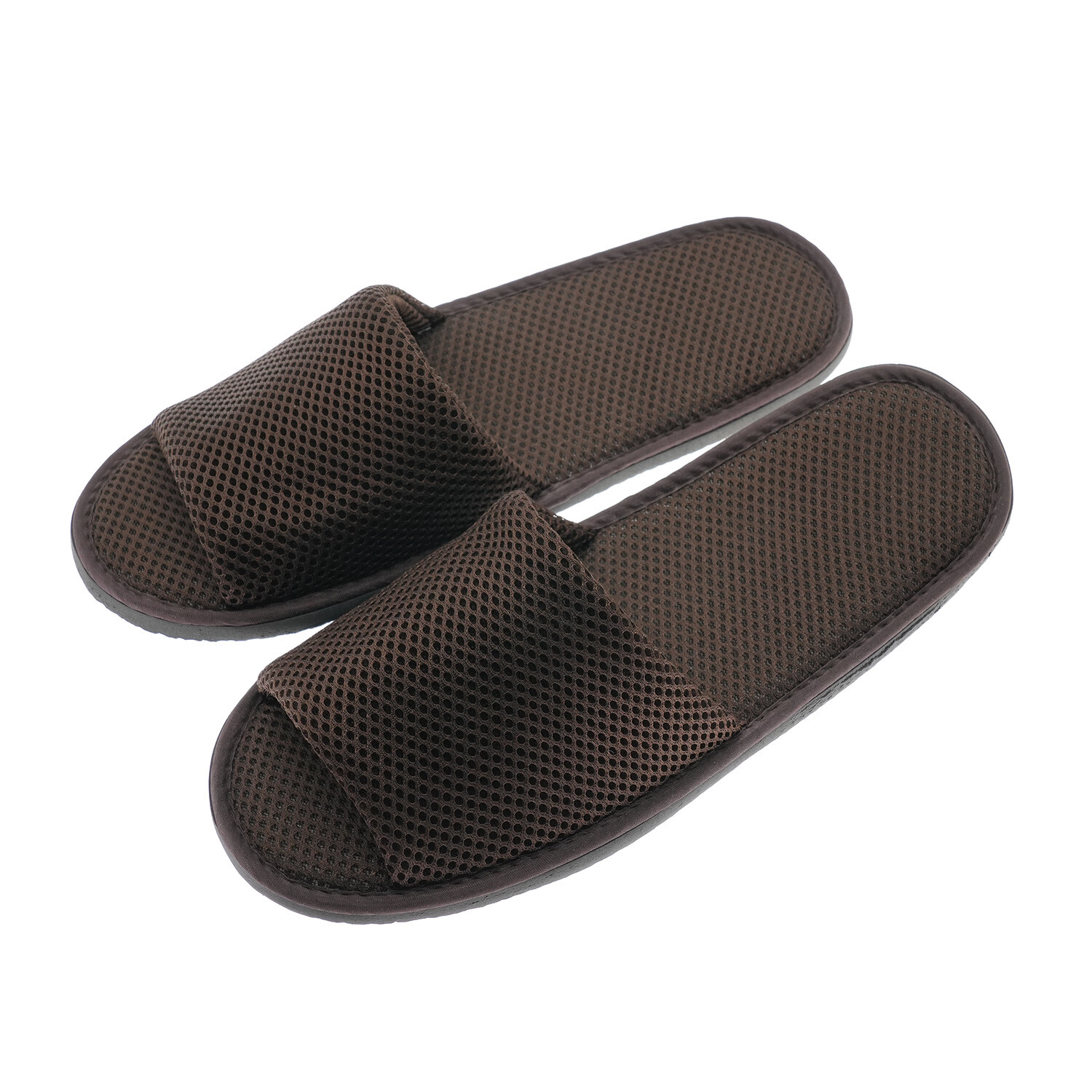 Mesh cloth half finger slippers