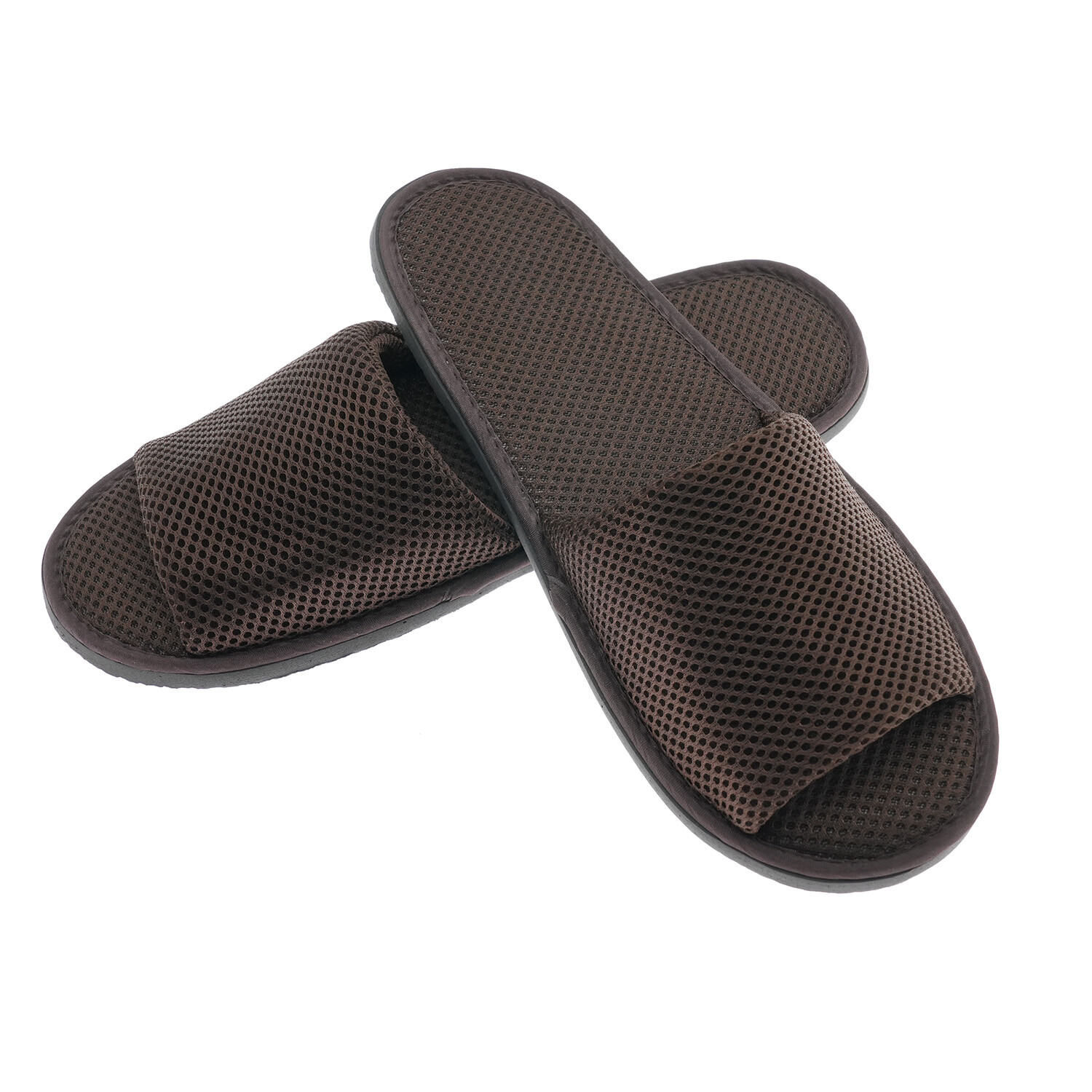 Mesh cloth half finger slippers