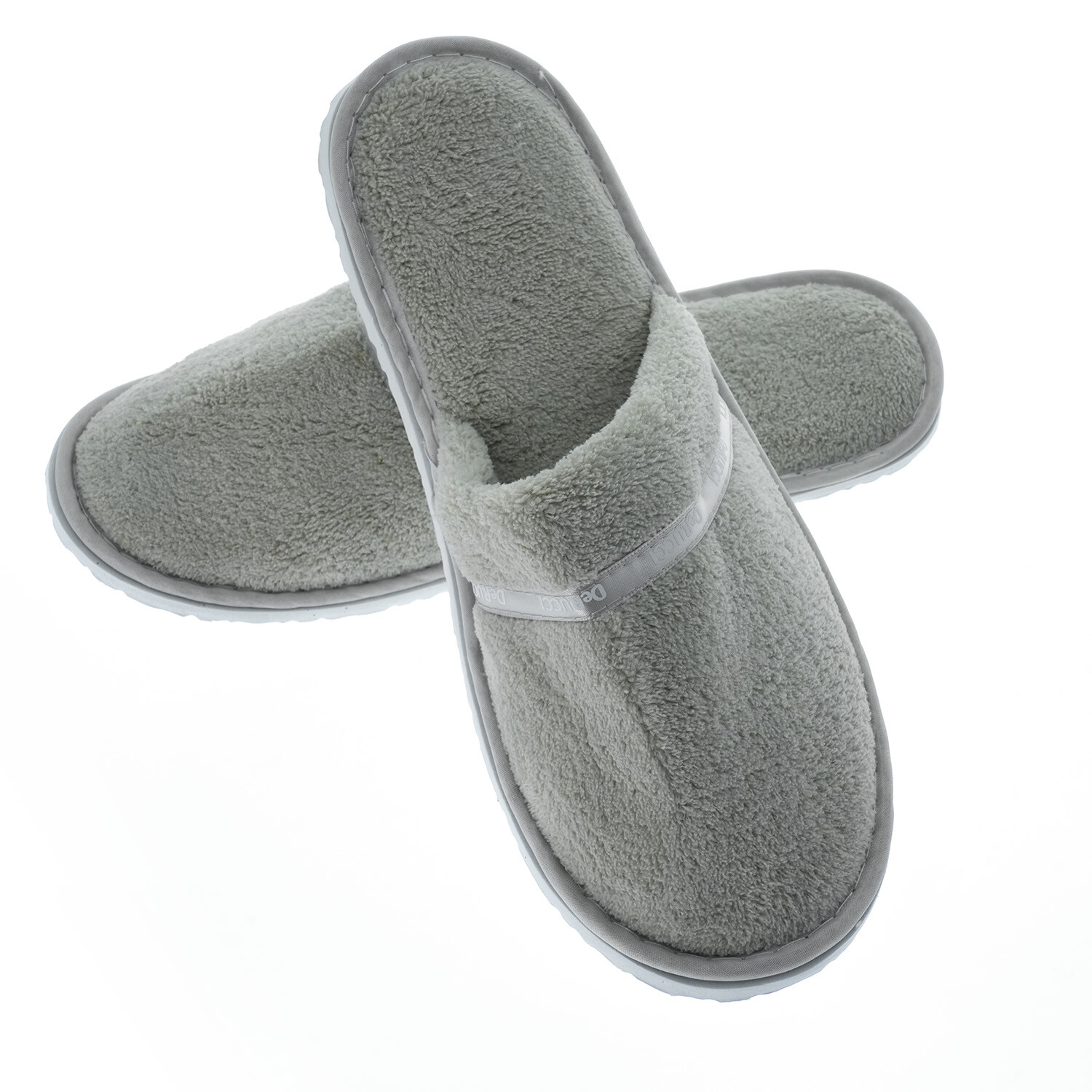 Custom Woven Label Plush Slippers