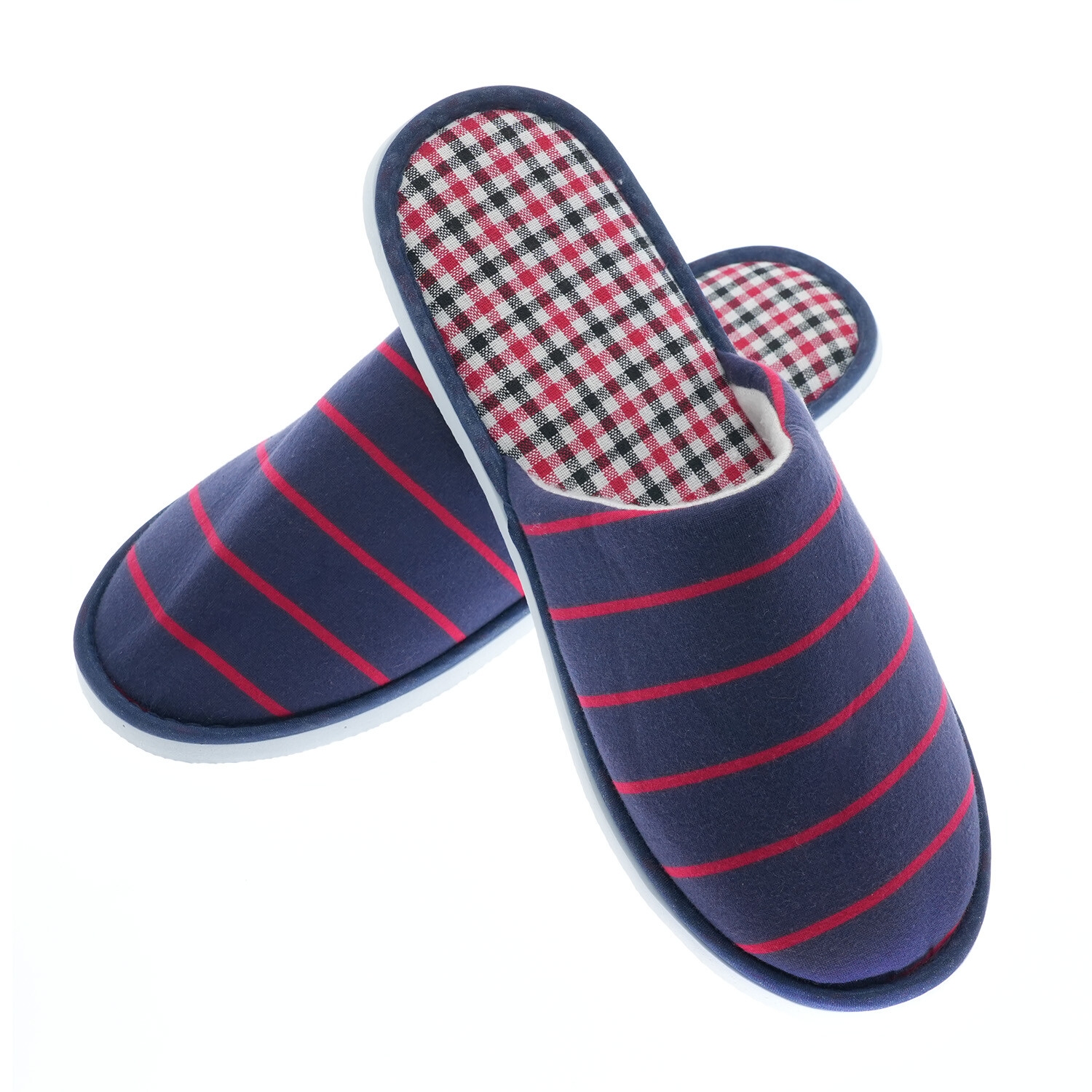 Bold Striped Cotton Slippers