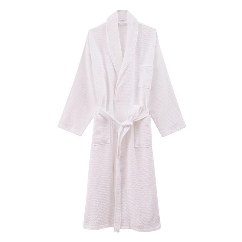 Cotton Waffle Fabric Bathrobe