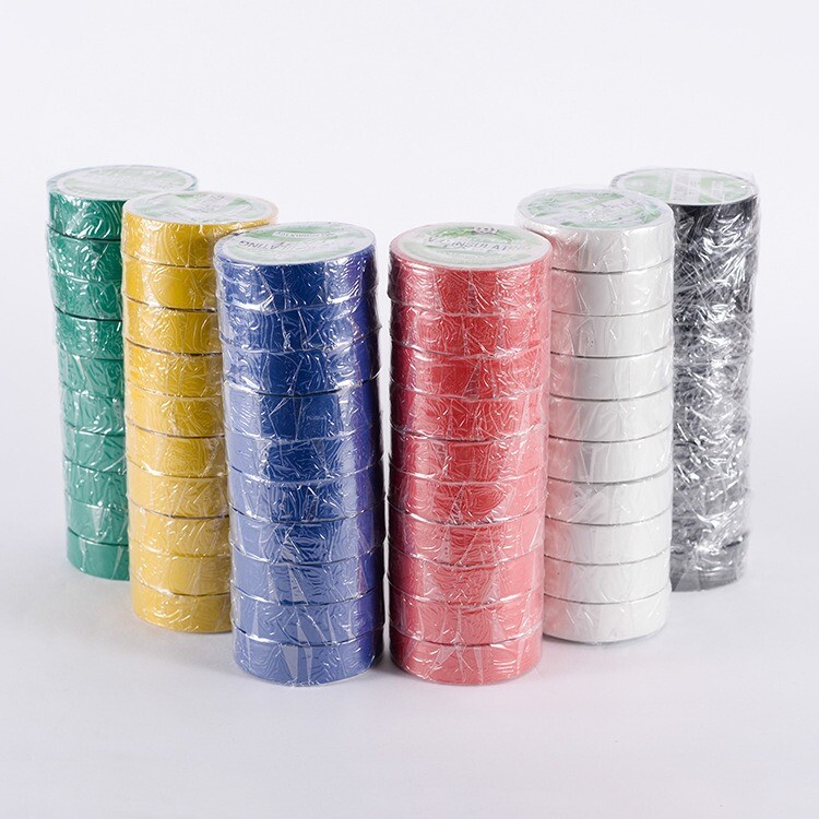 Wholesale of electrical tape, waterproof, high adhesion PVC tape, flame retardant, multi-color insulation, cold resistant tape, wire sealing and binding