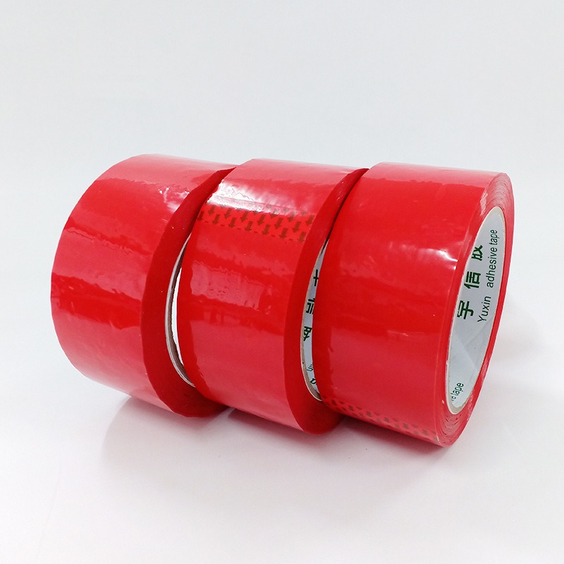 Red sealing tape in various colors, including red, green, blue, yellow, white, and black, factory packaging tape, and red sealing tape