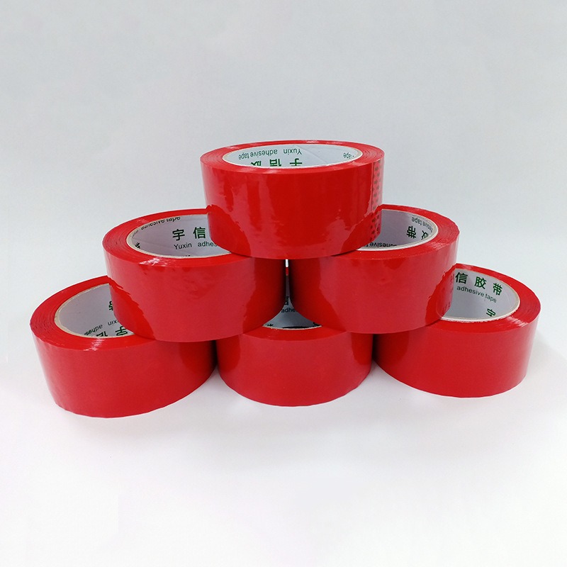 Red sealing tape in various colors, including red, green, blue, yellow, white, and black, factory packaging tape, and red sealing tape