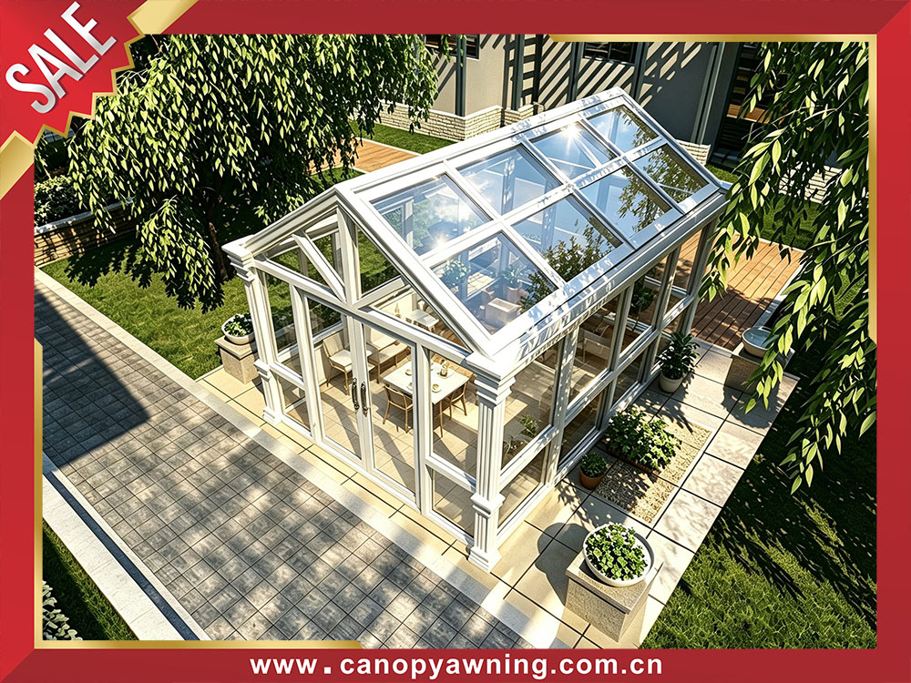 high quality outdoor backyard aluminium glass sunroom sunhouse enclouse shed cabin