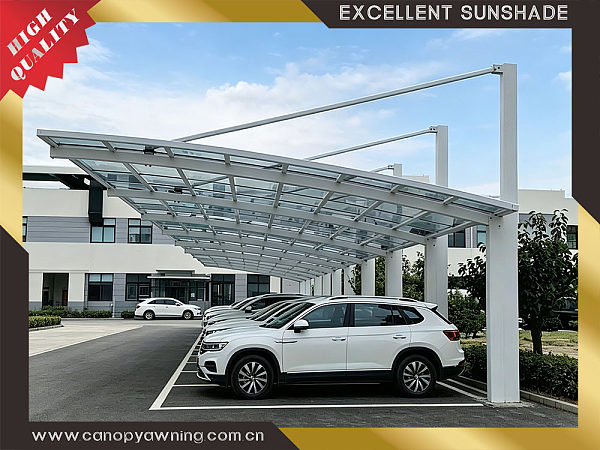 Aluminum cantilevered carport