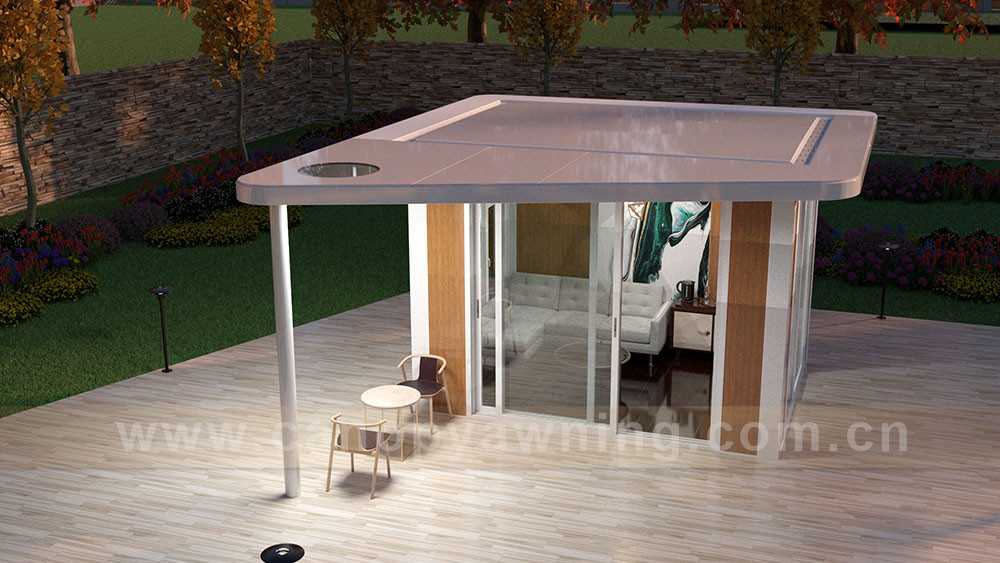 New style outdoor backyard modern aluminum enclosure cabin shed tiny house shelter gazebo pavilion