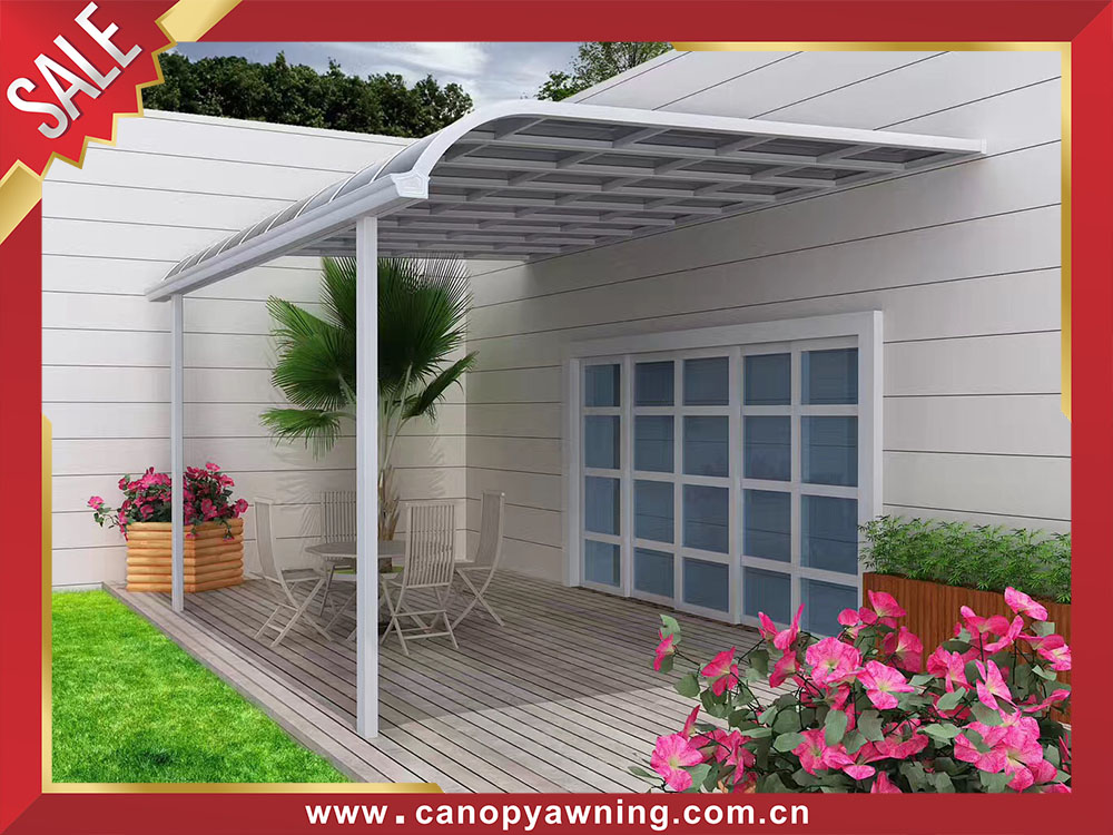 Backyard outdoor polycarbonate aluminum patio terrace shelter awning canopy for sale