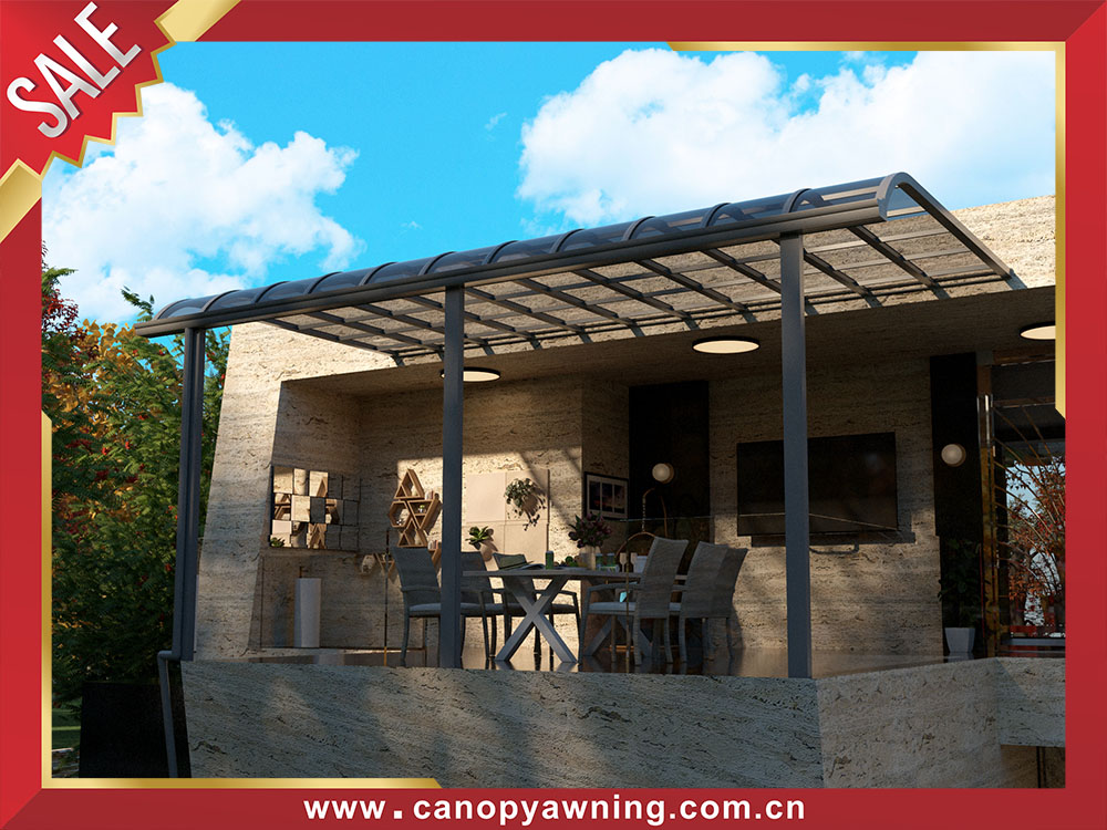 High quality outdoor backyard polycarbonate aluminum patio terrace shelter canopy awning