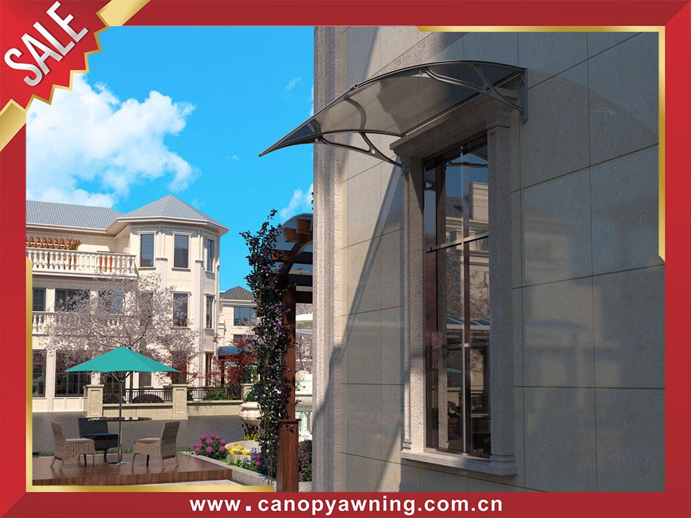 window door DIY Polycarbonate pc awning canopy shelter with aluminum bracket suppor arm for sale
