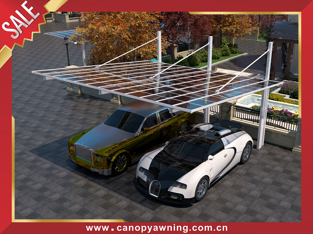 Outdoor backyard polycarbonate aluminum carport park double cars canopy shelter for sale