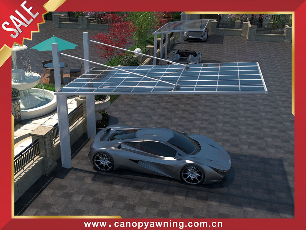 Outdoor backyard cantilevered brace hanging aluminum carport parking single car canopy shelter for sale