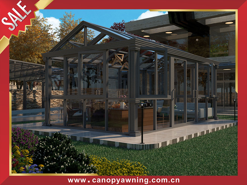 High quality outdoor backyard aluminum glass sunroom for sale