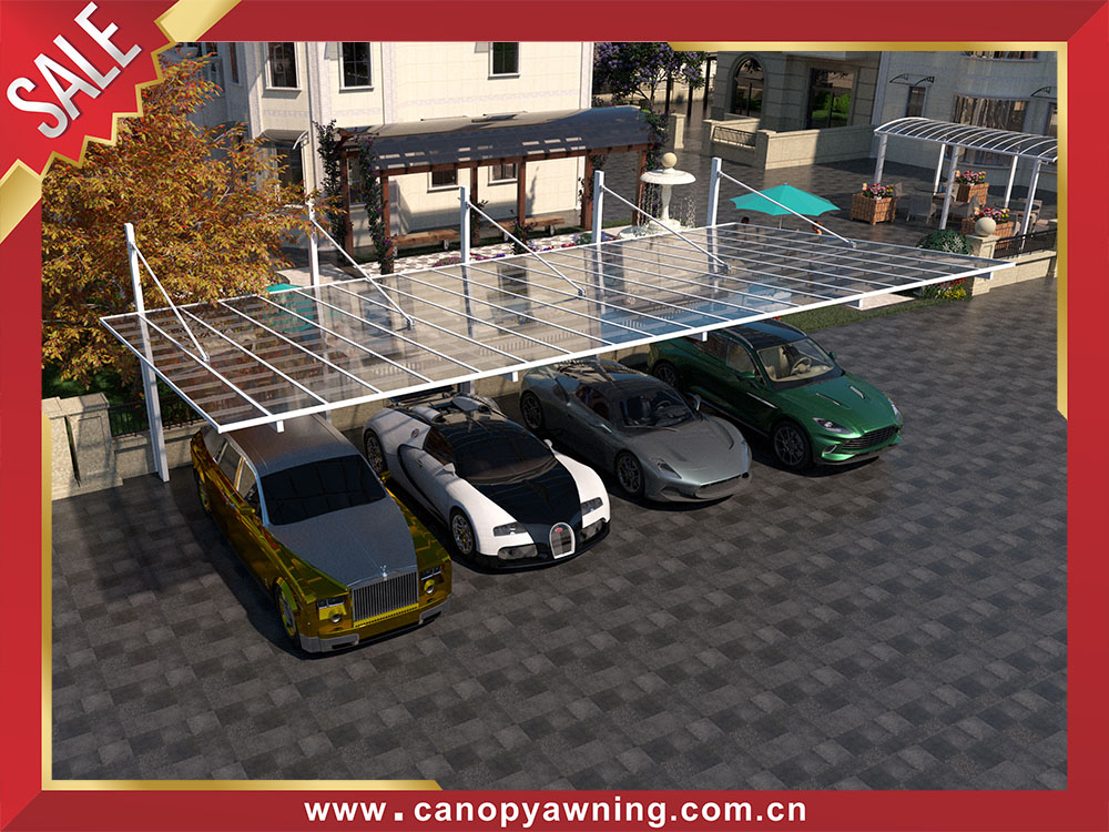 Excellent outdoor backyard polycarbonate aluminum carport park multi cars canopy shelter