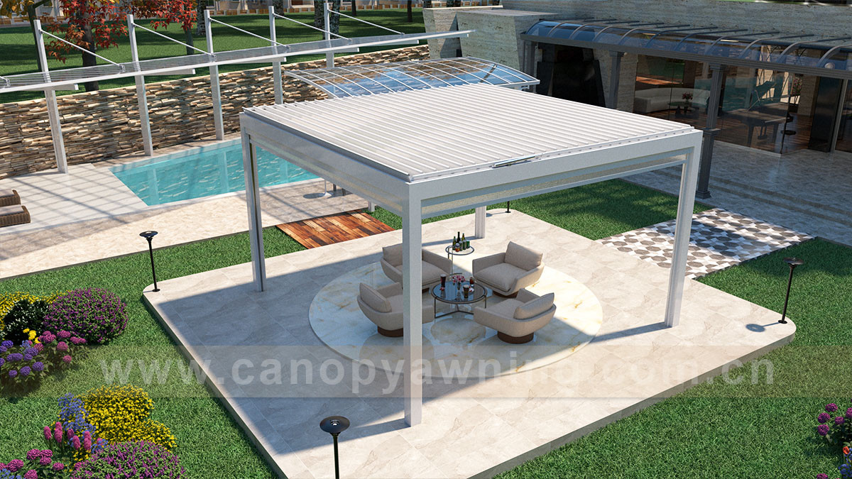 louvered pergola