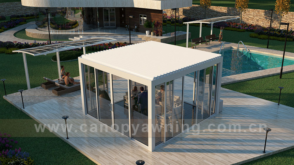 louvered pergola gazebo