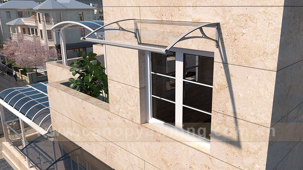 aluminum diy awning with gutter