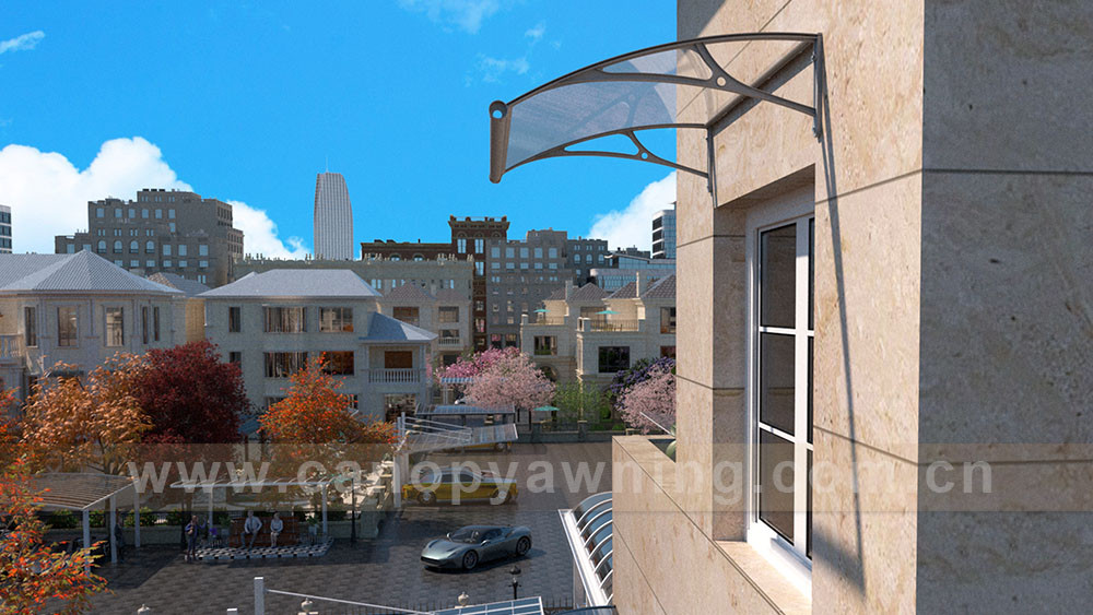 aluminum polycarbonate diy awning with gutter water channel