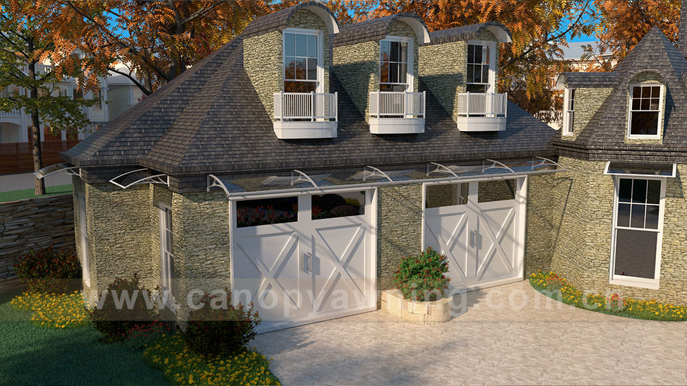 aluminum polycarbonate diy awning with gutter