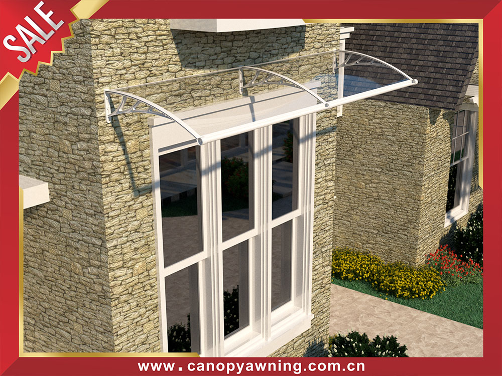 House window door Polycarbonate DIY awning canopy shelter with gutter water channel 