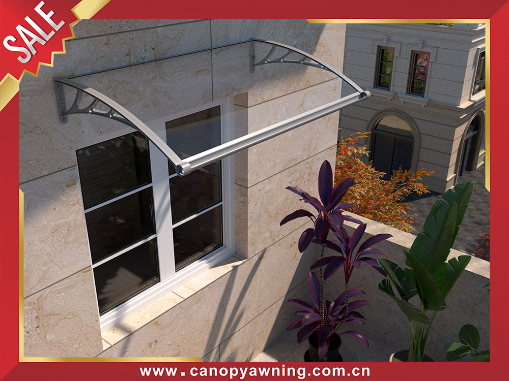 House window door Polycarbonate DIY awning canopy shelter with gutter water channel 