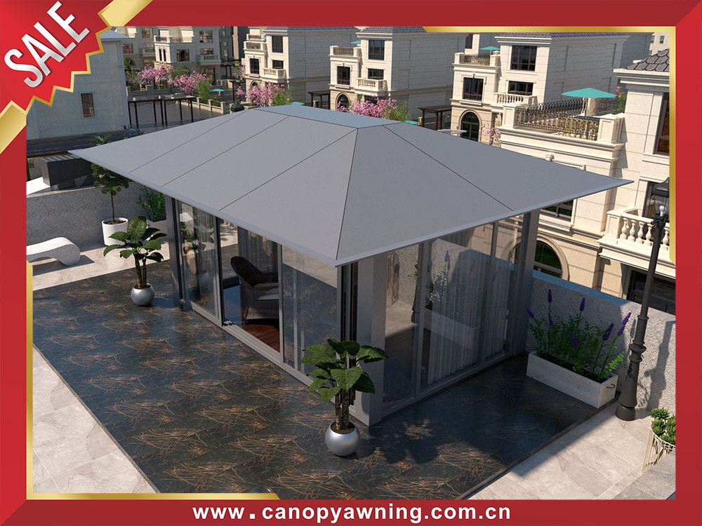 Backyard outdoor aluminum pavilion gazebo enclosure tiny house cabin shed 