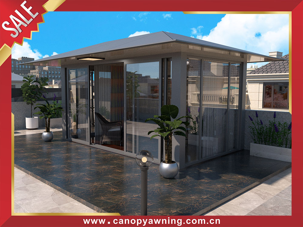 Excellent outdoor backyard aluminum pavilion gazebo enclosure cabin shed for sale