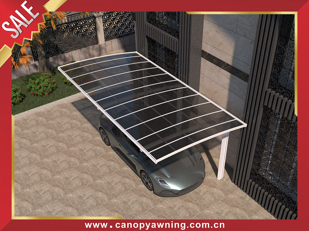 Excellent backyard outdoor aluminum polycarbonate carport park single car canopy shelter for sales