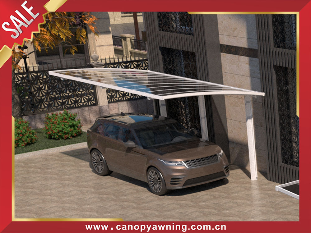 Outdoor backyard aluminum polycarbonate carport parking single car canopy shelter for sale