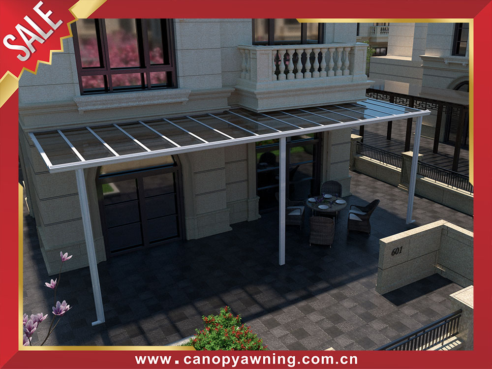 Hot selling outdoor backyard polycarbonate aluminum patio terrace balcony canopy awning shelter 
