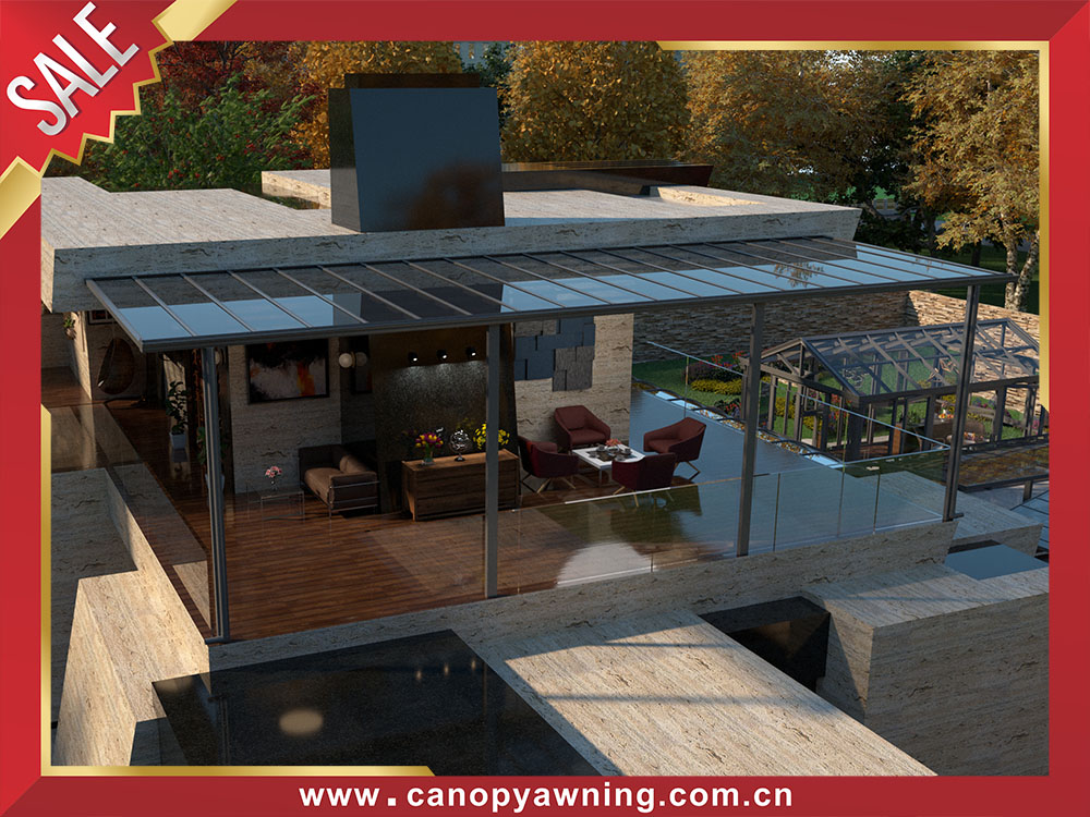 Hot selling outdoor backyard polycarbonate aluminum patio terrace balcony canopy awning shelter 