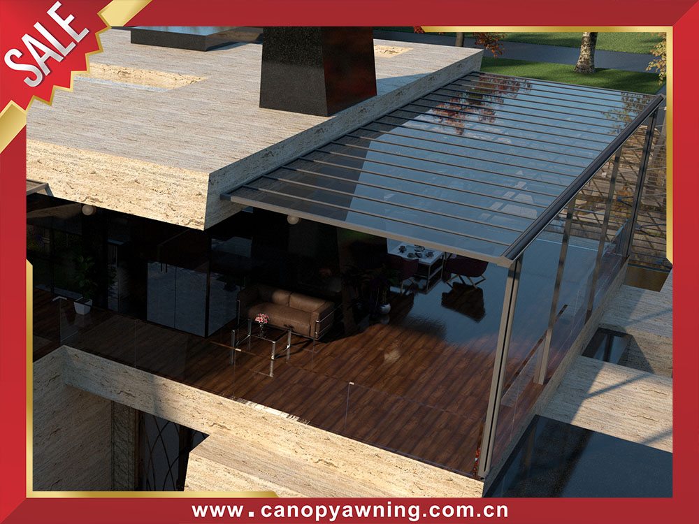 Hot selling outdoor backyard polycarbonate aluminum patio terrace balcony canopy awning shelter 