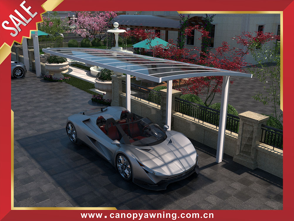 Excellent backyard outdoor aluminum polycarbonate carport park single car canopy shelter for sales