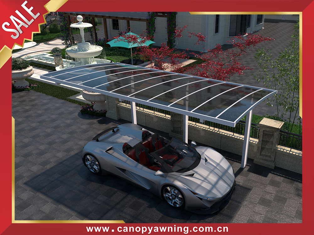 Excellent backyard outdoor aluminum polycarbonate carport park single car canopy shelter for sales