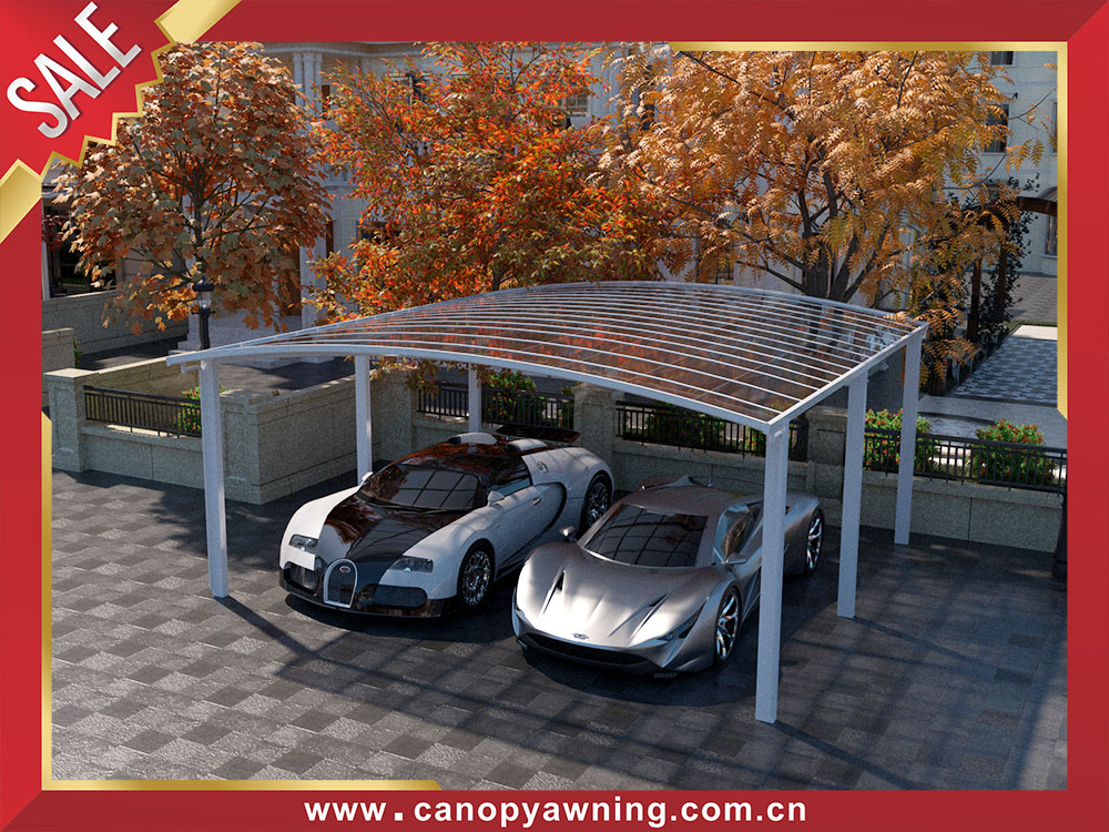 Excellent outdoor backyard polycarbonate aluminum carport park double cars canopy shelter 