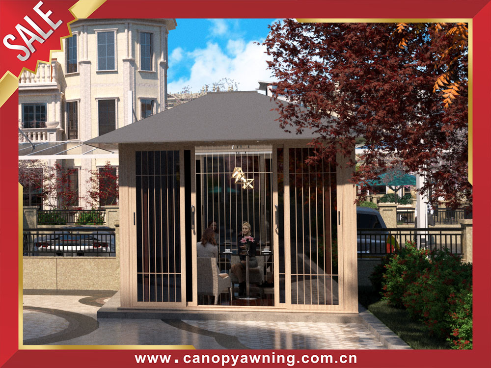 High quality outdoor backyard aluminum pavilion gazebo enclosure cabin shed shelter for sale High quality outdoor backyard aluminum pavilion gazebo enclosure cabin shed shelter for sale