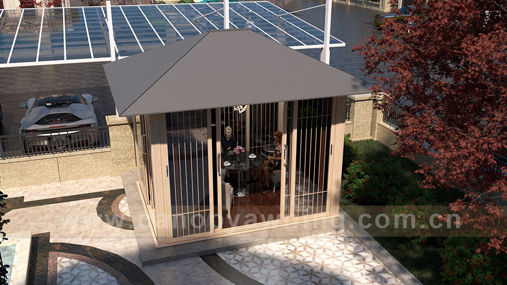 outdoor aluminum gazebo cabin shed