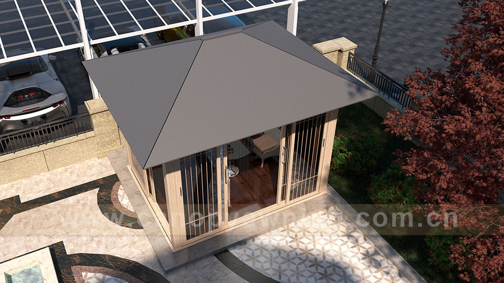outdoor backyard aluminum gazebo pavilion cabin shed
